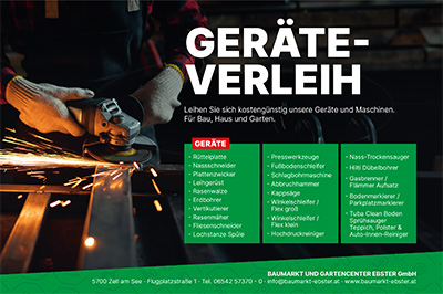 Geräteverleih!