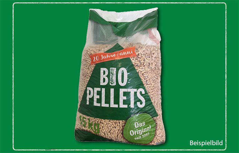 Bio Holzpellets im 15 kg Sack (72 Sack/Palette)